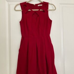 Speechless Red Cutout Mini Dress with pockets size small